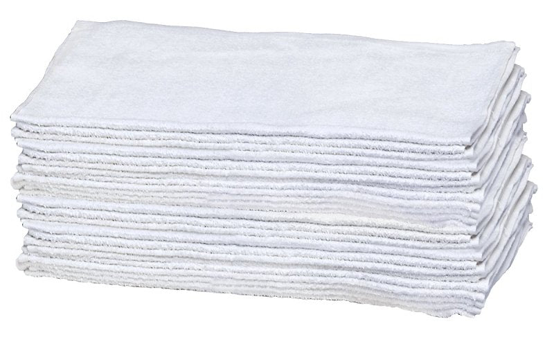 Buffalo 12051 Grade-B Bar Towel, 19 in L, 16 in W, Cotton, White