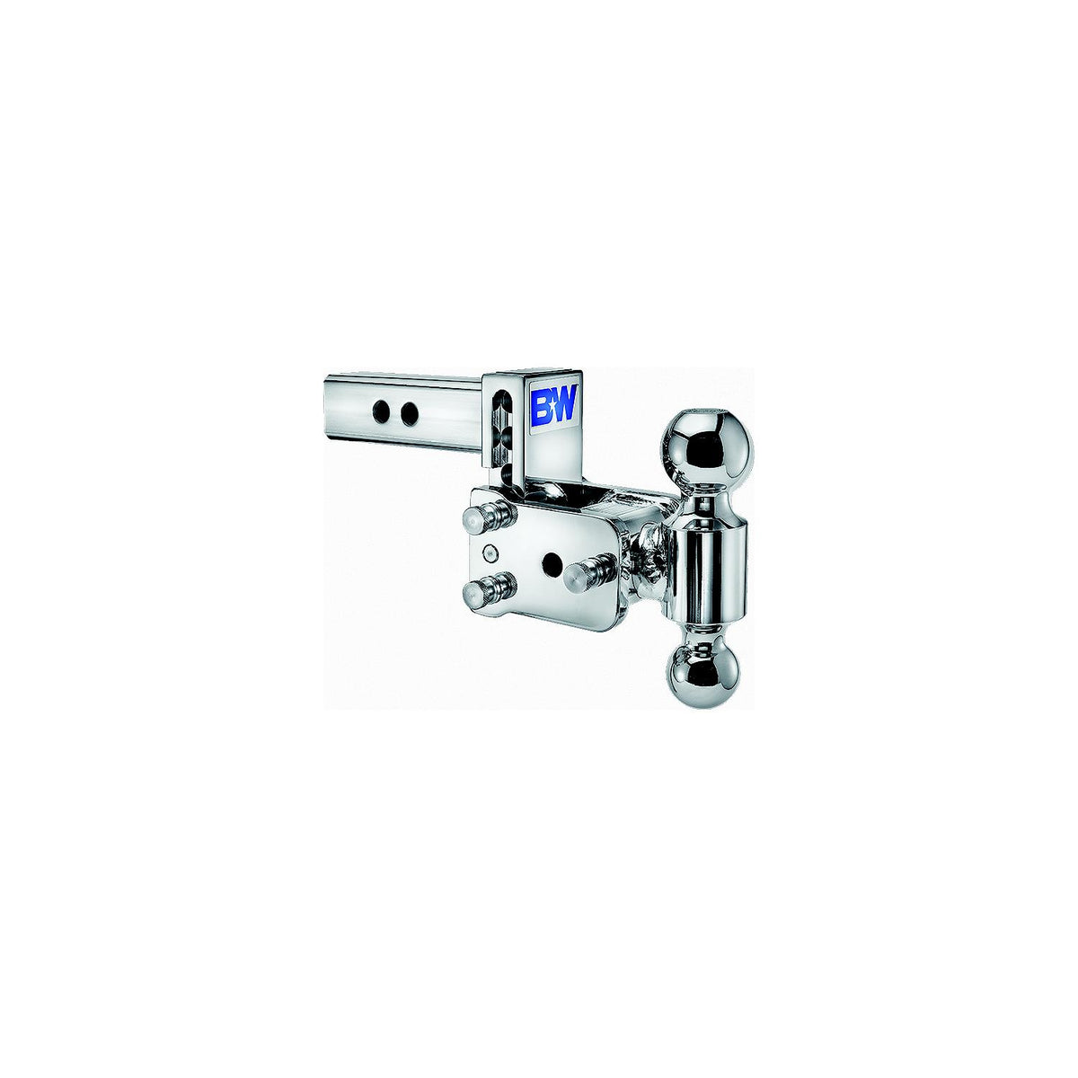B&W Trailer Hitches TS10033C Chrome Model 6 Hitch; 2 x 2-5/16″ Dual Ball; 3″ Drop; 3-1/2″ Rise.