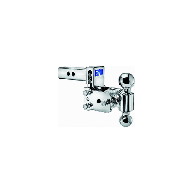B&W Trailer Hitches TS10033C Chrome Model 6 Hitch; 2 x 2-5/16″ Dual Ball; 3″ Drop; 3-1/2″ Rise.