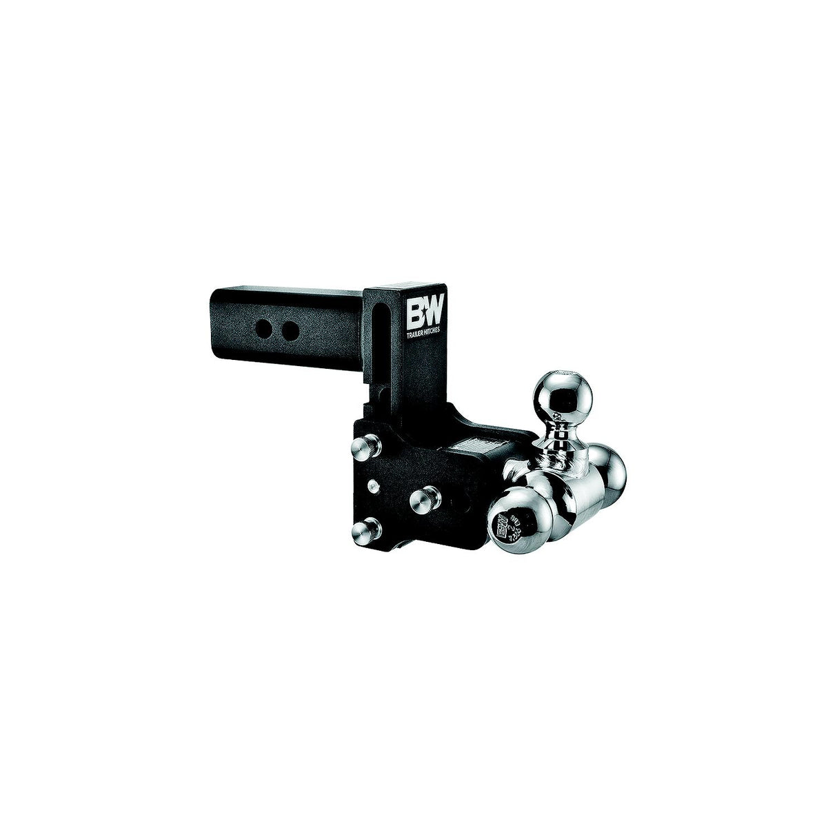 B&W TS20048B Trailer Hitches Tow & Stow Tri Ball Receiver Hitch - Fits 2-1/2″ Receiver