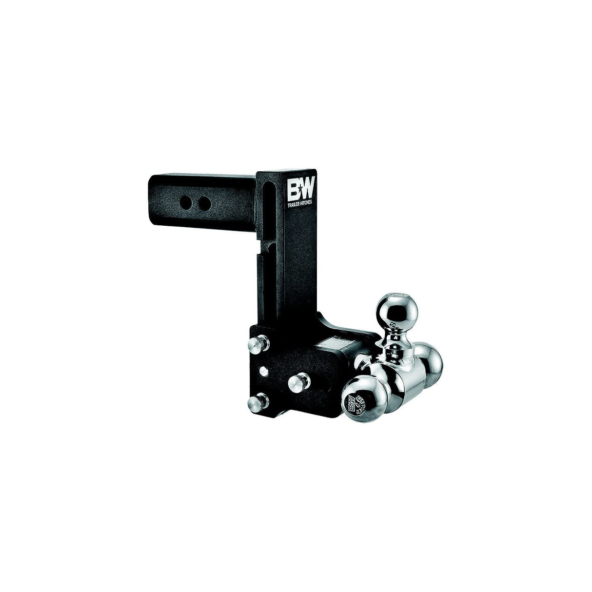 B&W TS20049B Trailer Hitches Tow & Stow Tri Ball Receiver Hitch - Fits 2-1/2″ Receiver