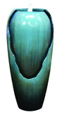 Alpine Cement/Fiberglass Blue 32 in. H Jar Fountain