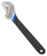 Vulcan JL149123L Adjustable Wrench, 12 in OAL, 1.04 in Jaw, Steel/Vinyl, Chrome, Non-Slip Grip Handle