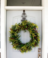 Treekeeper V-20569 Metal Colonial Wreath Hanger, Iron, Brown, Up to 20 lb, Over the Door Mounting