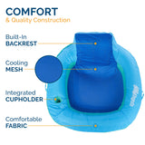 Swimways Blue Fabric/Mesh Inflatable Mattress Floating Pool Mat