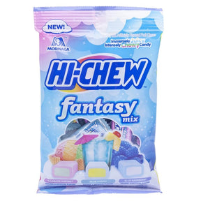 Hi-Chew 744238 Fantasy Mix Chewy Candy, Blue Hawaii, Blue Raspberry, Rainbow Sherbet, 3 oz Bag, Pack of 6