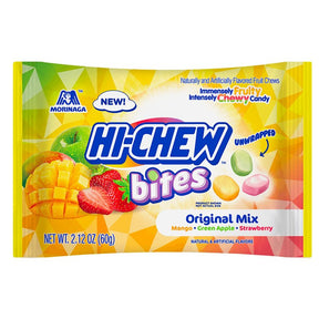 Hi-Chew 15440 Candy Bites, Green Apple, Mango, Strawberry, 2.12 oz Pack, Pack of 12