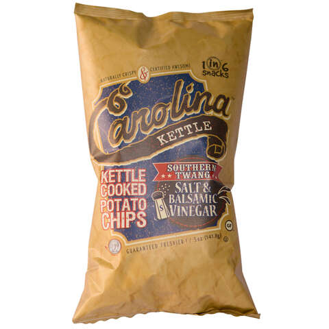 1 in 6 Snacks Carolina Salt & Balsamic Vinegar Potato Chips 5 oz Bagged, Pack of 14