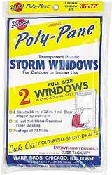 Warp's Poly-Pane Series 2P-24 Storm Window Kit, 36 in W, 1 mil Thick, 72 in L, Clear, Pack of 24