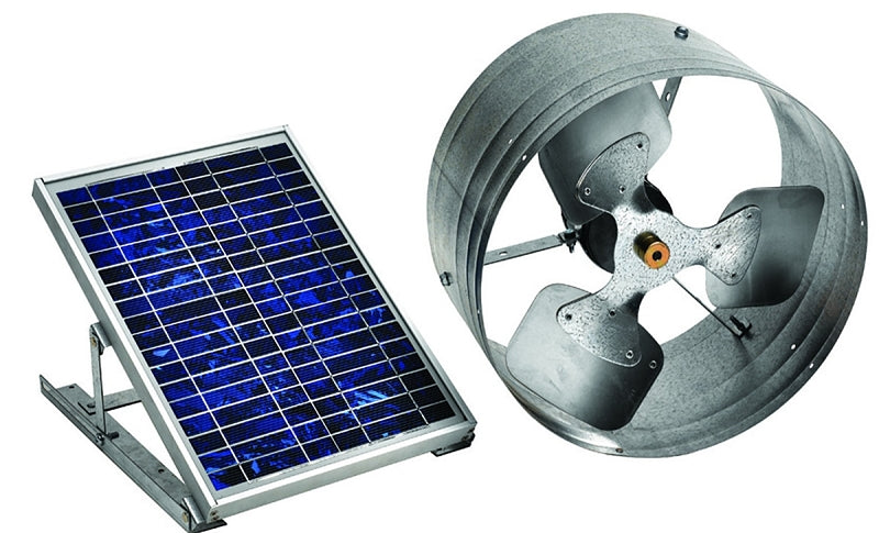 Master Flow PGSOLAR Solar Power Ventilator, 500 cfm Air, Galvanized Steel, Battery Included: No