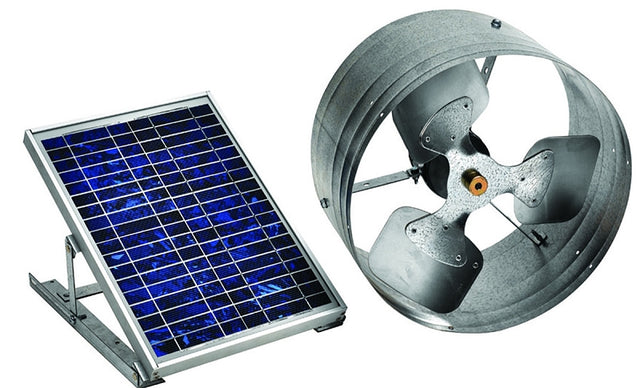 Master Flow PGSOLAR Solar Power Ventilator, 500 cfm Air, Galvanized Steel, Battery Included: No