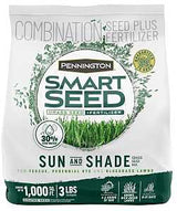 Pennington SMART SEED Sun & Shade Series 100543718 Grass Seed and Fertilizer Mix, 3 lb Bag