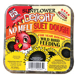 C&S Products Sunflower Delight Assorted Species Beef Suet Wild Bird Food 11.75 oz, Pack of 12