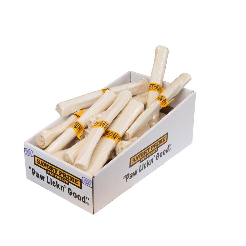 Savory Prime Medium, Large All Ages Mini Rolls Natural 9-10 in. L 1 pk, Pack of 24