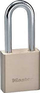 Master Lock 576DLHPF Padlock, Keyed Different Key, 5/16 in Dia Shackle, 2 in H Shackle, Steel Shackle, Brass Body
