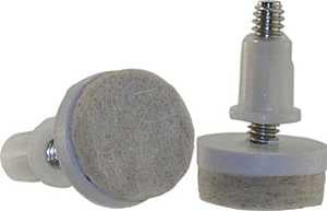 Shepherd Hardware FeltGard Series 9909 Furniture Pad, Round, 1-1/2 in Dimensions, 75 lb, Felt/Metal, Almond, 4/PK, Pack of 6