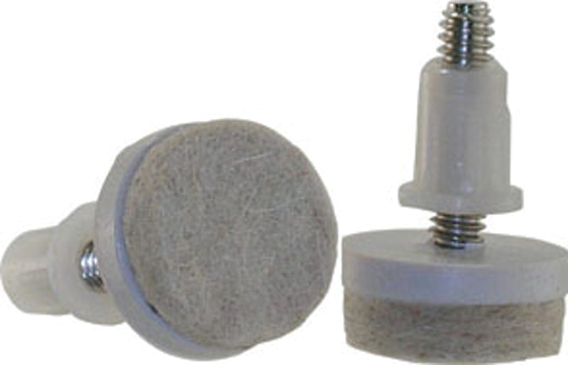 Shepherd Hardware FeltGard Series 9909 Furniture Pad, Round, 1-1/2 in Dimensions, 75 lb, Felt/Metal, Almond, 4/PK, Pack of 6