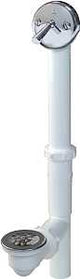 Plumb Pak PP209064 Lever Bath Drain Assembly, Plastic, White, Chrome