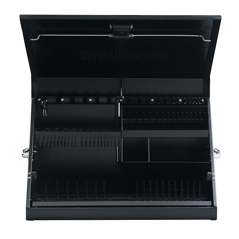 Montezuma ME300B Tool Box, 5260 cu-in, Steel, Black, 18-1/4 in H x 30-3/4 in W x 15-1/4 in D Outside