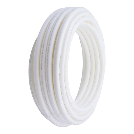 SharkBite U880W100 Coil Pipe, 1 in, 100 ft L, PEX-B, Polyethylene, White