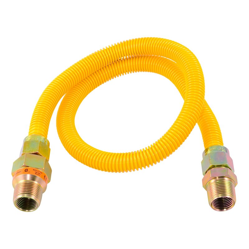 Eastman 30YE54V436B Gas Connector, 3/4 in, FIP x MIP, Stainless Steel, Epoxy-Coated, 36 in L, 5/8 in OD