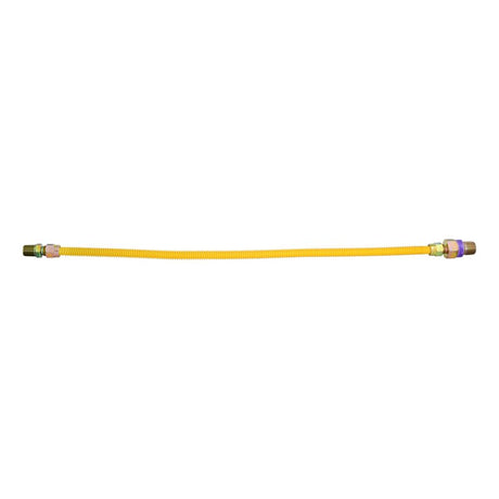 Eastman 10YE52V024B Gas Connector, 1/2 in, Flare x FIP, Brass, 24 in L, 1/2 in OD