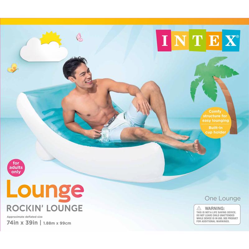Blue Intex Float Intex Rockin Blue/White Vinyl Inflatable Lounge Pool Float – Mrosupreme.com