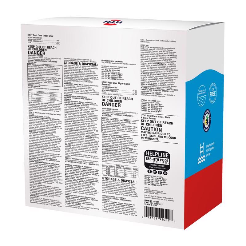 HTH Pool Care Granule Pool Care Kit 4 lb, Pack of 2