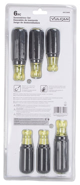 Vulcan SD-SET-PVC Screwdriver, 6-Piece, Yellow