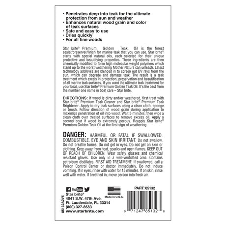 Star brite Teak Oil Liquid 32 oz