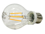 Sylvania 40699 LED Light Bulb, General-Purpose, A19 Lamp, 40 W Equivalent, E26 Lamp Base, Dimmable, Clear, Pack of 6