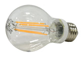 Sylvania 40700 LED Bulb, General-Purpose, A19 Lamp, 60 W Equivalent, E26 Lamp Base, Dimmable, Clear, Soft White Light, Pack of 6