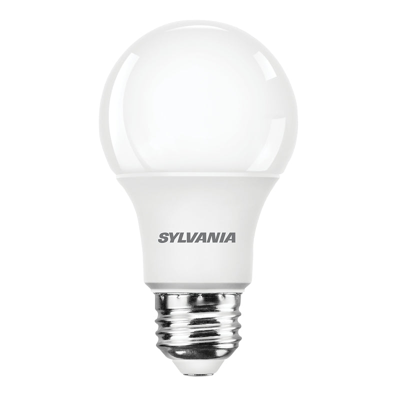 Sylvania 42012 LED Bulb, A19 Lamp, E26 Medium Lamp Base, No, Warm White, Soft White, 2700 K Color Temp
