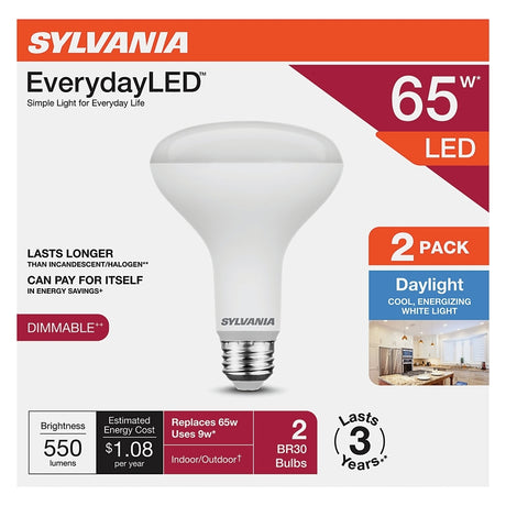Sylvania 42023 LED Light Bulb, BR30 Lamp, Daylight