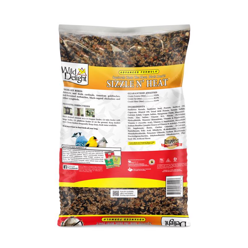 Wild Delight Sizzle N Heat Songbird Sunflower Kernels Wild Bird Food 14 lb, Pack of 3