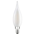 Sylvania TruWave Series 42082 LED Bulb, Bent Tip Lamp, 40 W Equivalent, Candelabra E12 Lamp Base, Dimmable, Frosted