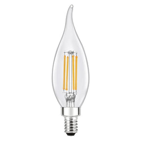 Sylvania TruWave Series 42093 LED Bulb, Bent Tip Lamp, 40 W Equivalent, Candelabra E12 Lamp Base, Dimmable, Clear