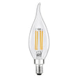 Sylvania TruWave Series 42095 LED Bulb, Bent Tip Lamp, 60 W Equivalent, Candelabra E12 Lamp Base, Dimmable, Clear