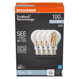 Sylvania 42101 Lamp, A21 Lamp, 100 W Equivalent, Medium Screw E26 Lamp Base, Dimmable, Clear, Neutral White