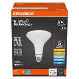 Sylvania TruWave 42108 LED Bulb, 5CCT Selectable, BR40 Lamp, 85 W Equivalent, E26 Medium Lamp Base, Dimmable, Frosted, Pack of 4