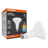 Sylvania TruWave 42108 LED Bulb, 5CCT Selectable, BR40 Lamp, 85 W Equivalent, E26 Medium Lamp Base, Dimmable, Frosted, Pack of 4