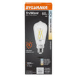 Sylvania TruWave 42272 LED Bulb, 5CCT Selectable, ST19 Lamp, 60 W Equivalent, E26 Medium Lamp Base, Dimmable, Clear