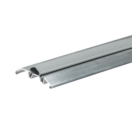 Frost King DT36/36A Top Threshold, 36 in L, 3-3/4 in W, Aluminum/Vinyl, Silver