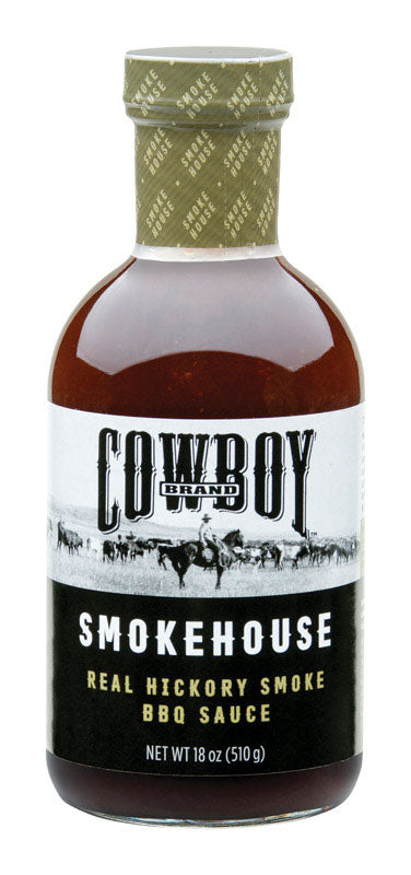 Cowboy Smokehouse Real Hickory Smoke BBQ Sauce 18 oz, Pack of 6