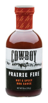 Cowboy Prairie Fire Hot and Spicy BBQ Sauce 18 oz, Pack of 6