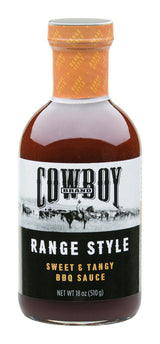 Cowboy Range Style Sweet and Tangy BBQ Sauce 18 oz, Pack of 6