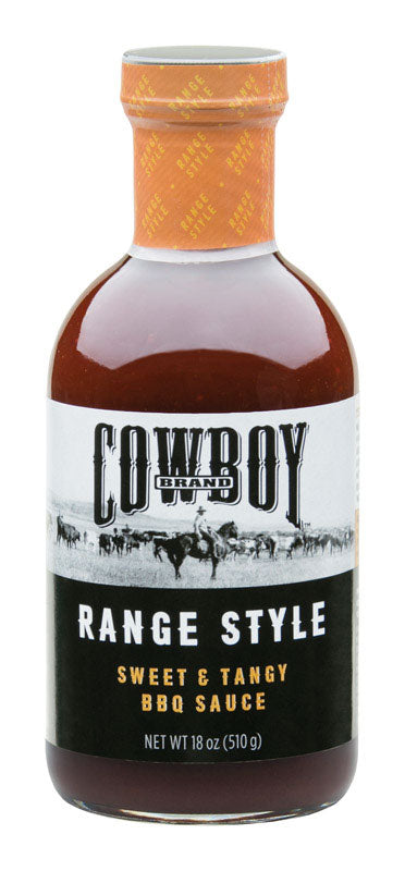 Cowboy Range Style Sweet and Tangy BBQ Sauce 18 oz, Pack of 6
