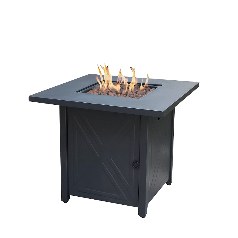 Seasonal Trends 52072 Fire Pit, 28 in OAW, 28 in OAD, 24 in OAH, Square, Propane, Pulse Ignition