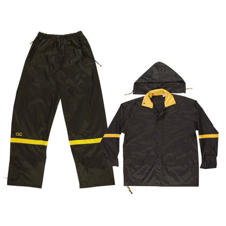 CLC Climate Gear Black Nylon Rain Suit L 0.18 mil