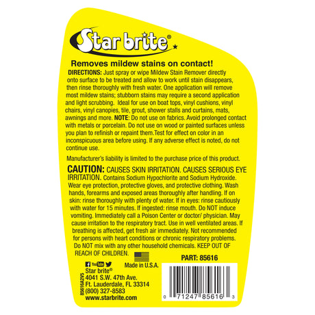 Star brite Mildew Stain Remover 22 oz